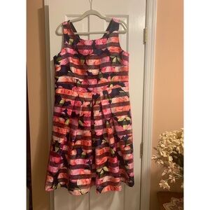 NWOT! Roz & Ali Floral & Stripe Dress